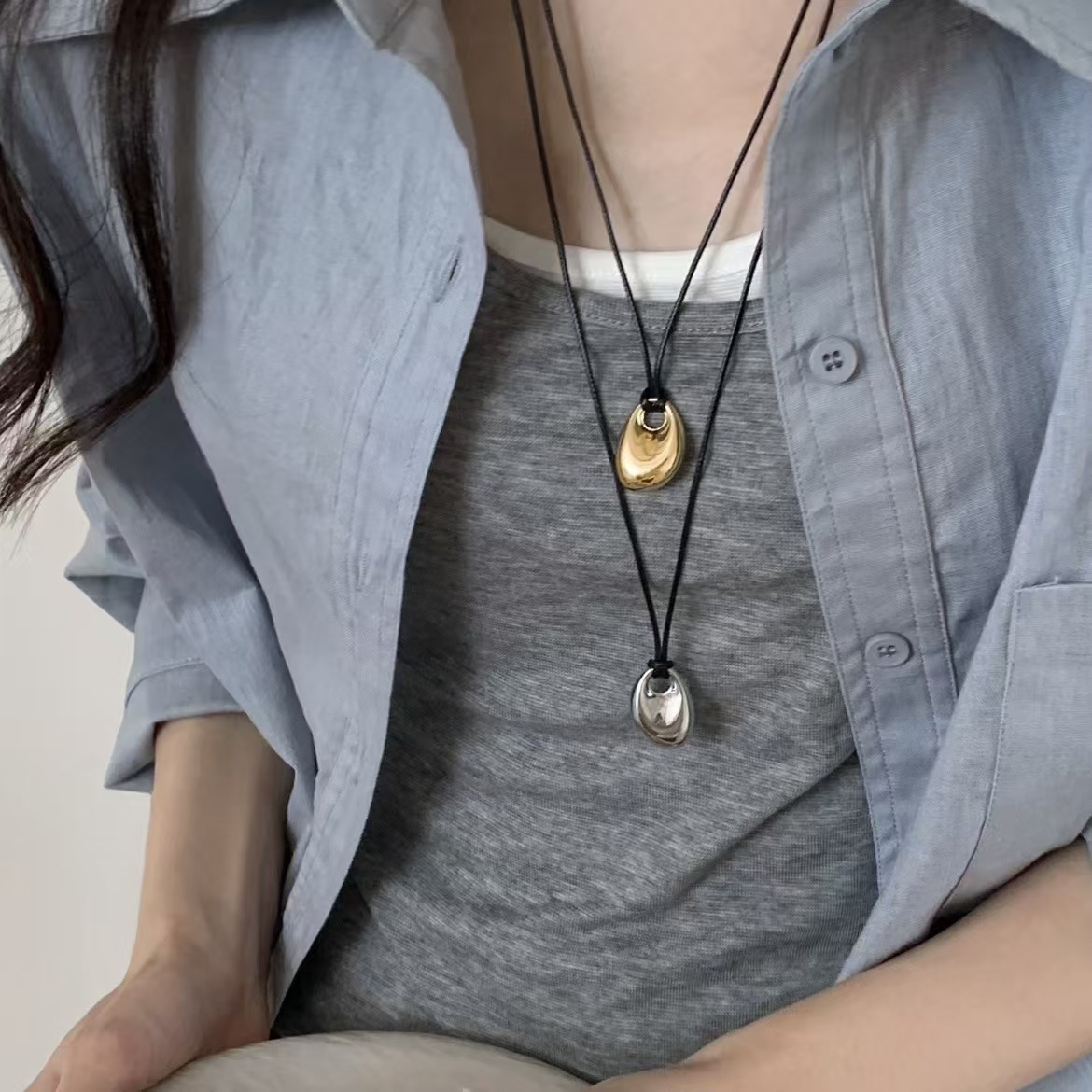 Korean Black Skin Rope Silver  - Mens Fashion Trend 2026 recensione e prezzo