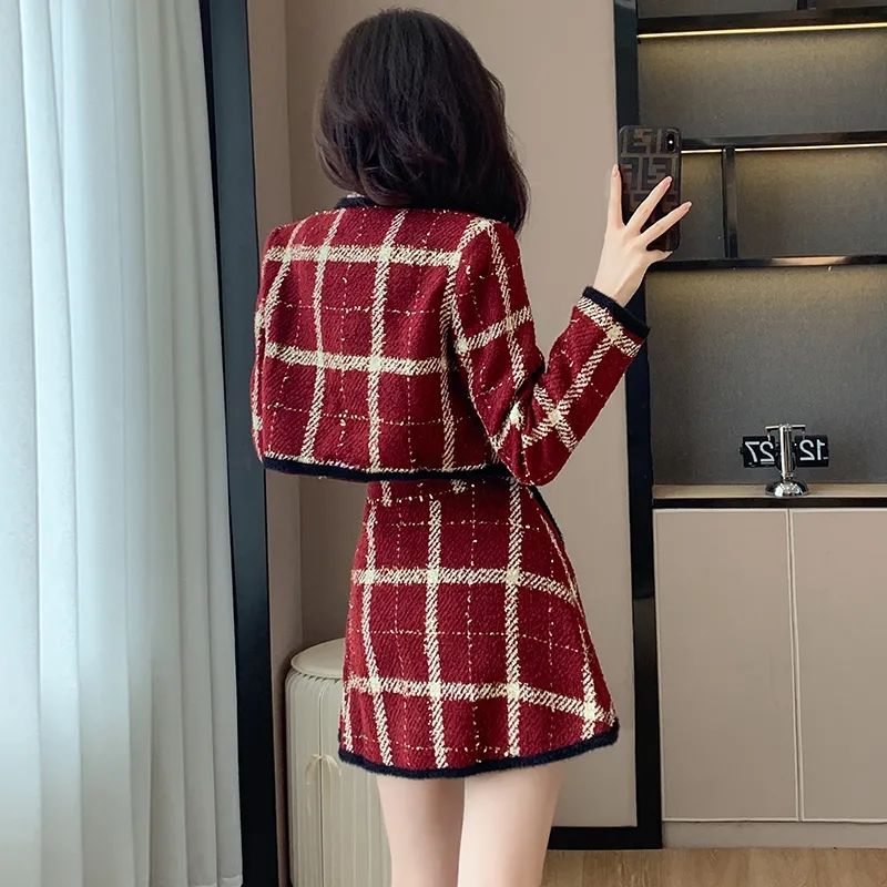 Formal Thicke Plaid Coat+Skirt - Men'S Fashion Line recensione e prezzo