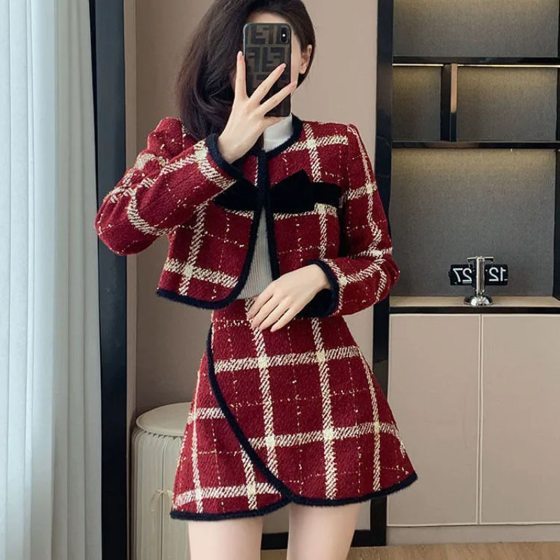 Formal Thicke Plaid Coat+Skirt - Men'S Fashion Line recensione e prezzo