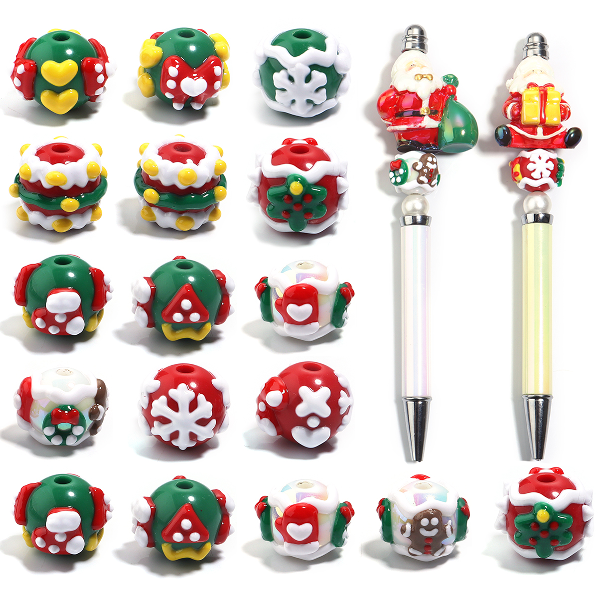 5pcs/lot Chrismas Acrylic Bead - Men'S Fashion Xmas Party recensione e prezzo
