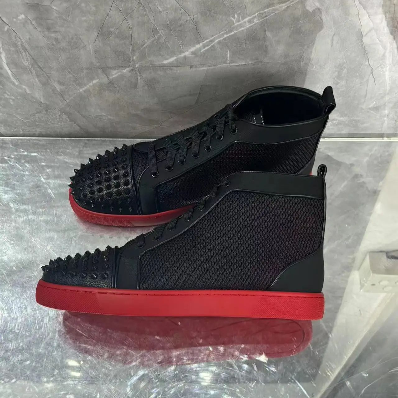 Black Full Rivets Mesh Casual  - Men'S Fashion Loafers recensione e prezzo