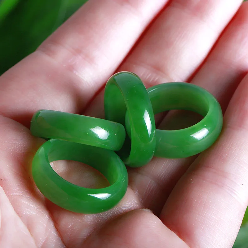 Natural Green Hetian Jade Ring - Men'S Fashion For Wedding recensione e prezzo